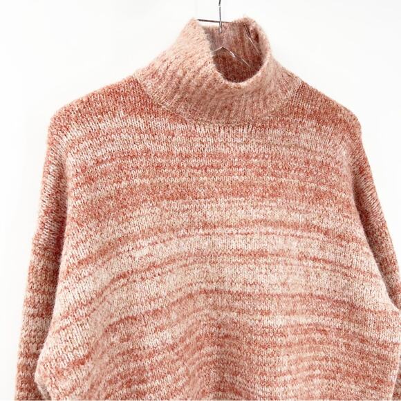 NEW ZARA Wool Blend Spacedye Turtleneck Sweater M/L - Picture 4 of 6